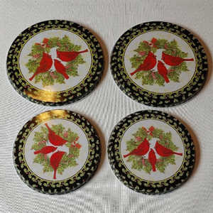 Beautiful Cardinal Oven Burner Cover Set of 4